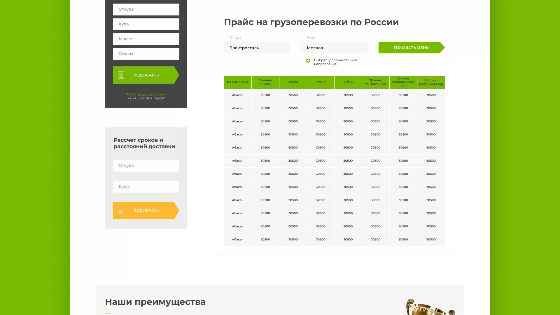 Разработка логотипа и сайта компании «Инком-Логистика» в Камешково