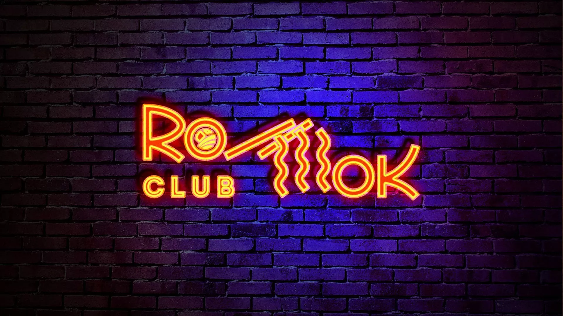 Разработка интерьерной вывески суши-бара «Roll Wok Club» в Камешково