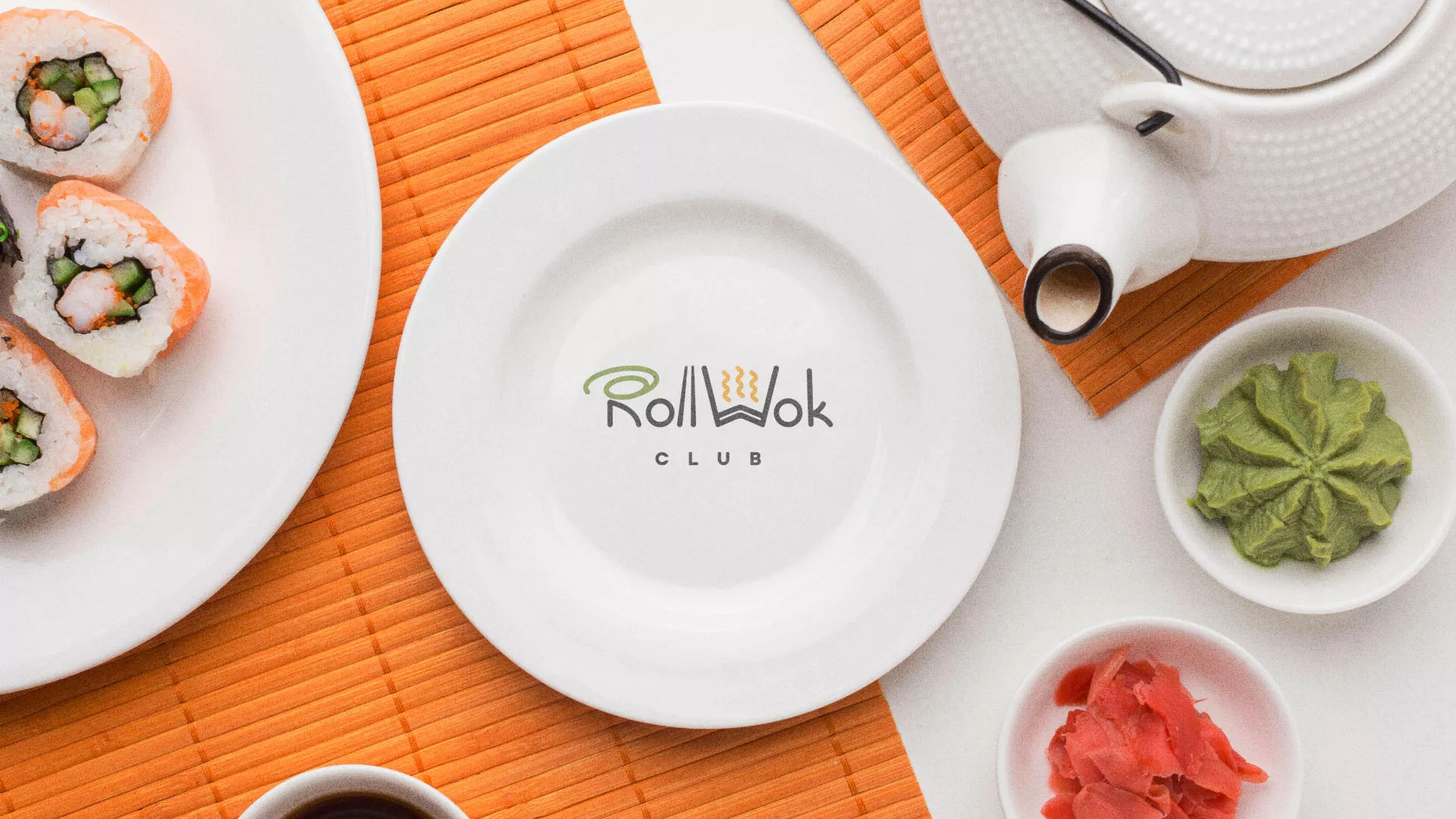 Разработка логотипа и фирменного стиля в Камешково для суши-бара «Roll Wok Club» Разработка логотипа и фирменного стиля в Камешково для суши-бара «Roll Wok Club»